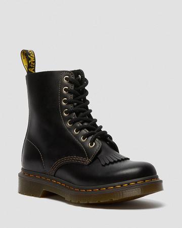 Dr Martens 1460 Pascal Abruzzo Leren Enkellaars Dames Zwart | NL 8TCE